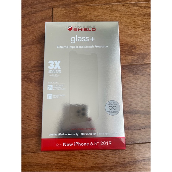 NWT Zagg Invisible Shield Glass+ for IPhone 6.5” (11 Pro Max, XS Max) - Picture 1 of 3
